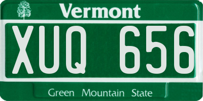 VT license plate XUQ656