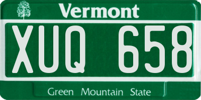 VT license plate XUQ658