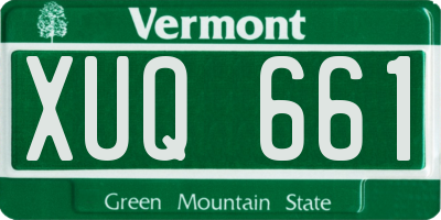 VT license plate XUQ661