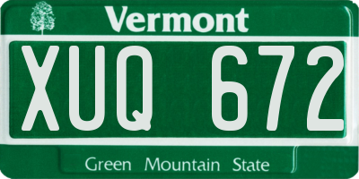 VT license plate XUQ672