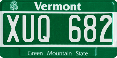VT license plate XUQ682