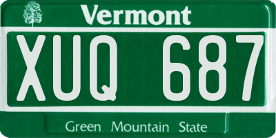 VT license plate XUQ687