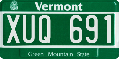 VT license plate XUQ691