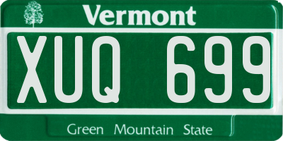 VT license plate XUQ699
