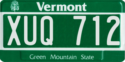 VT license plate XUQ712