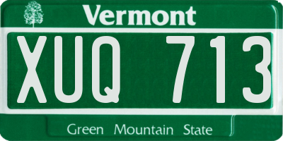 VT license plate XUQ713