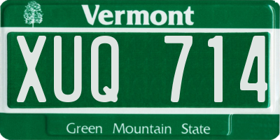 VT license plate XUQ714