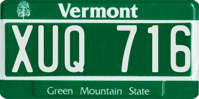 VT license plate XUQ716