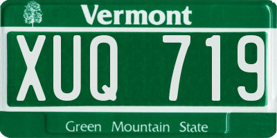 VT license plate XUQ719