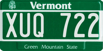VT license plate XUQ722