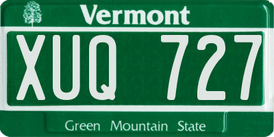 VT license plate XUQ727