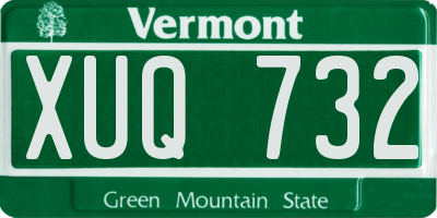 VT license plate XUQ732