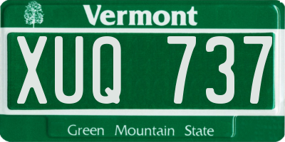 VT license plate XUQ737