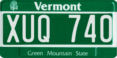 VT license plate XUQ740