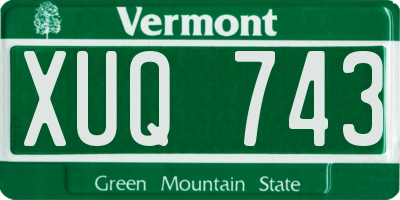 VT license plate XUQ743