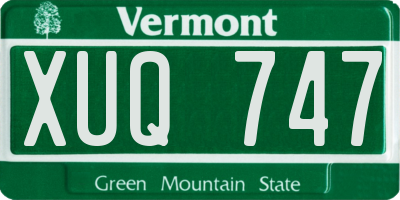 VT license plate XUQ747