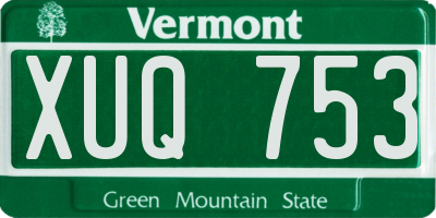 VT license plate XUQ753