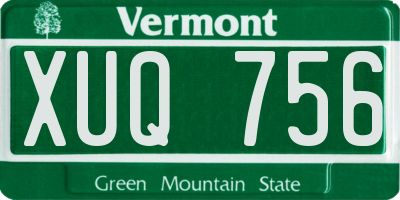 VT license plate XUQ756