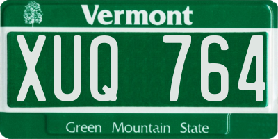 VT license plate XUQ764