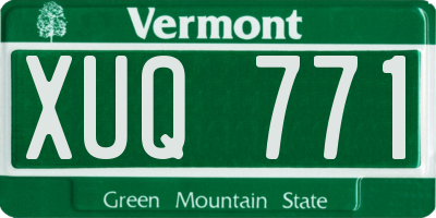 VT license plate XUQ771