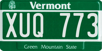 VT license plate XUQ773