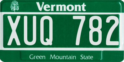 VT license plate XUQ782
