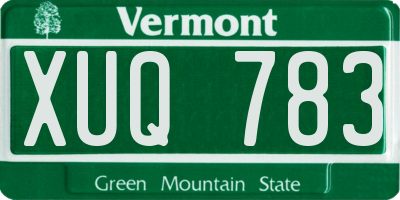 VT license plate XUQ783