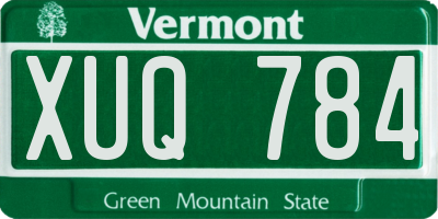 VT license plate XUQ784