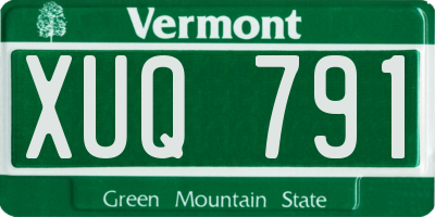 VT license plate XUQ791