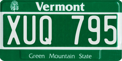 VT license plate XUQ795