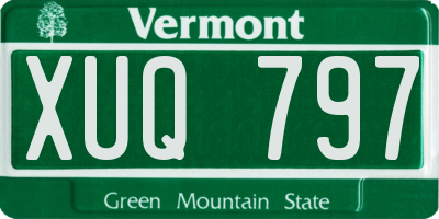 VT license plate XUQ797