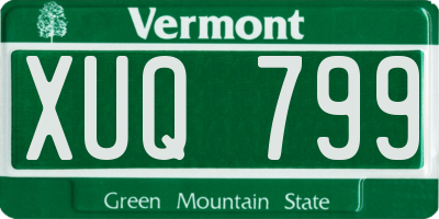 VT license plate XUQ799