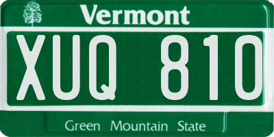 VT license plate XUQ810