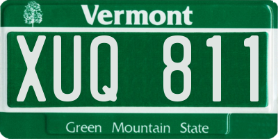 VT license plate XUQ811
