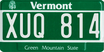 VT license plate XUQ814