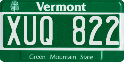 VT license plate XUQ822
