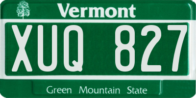 VT license plate XUQ827