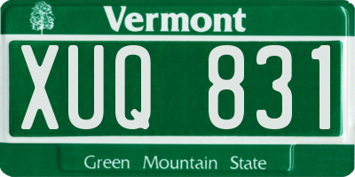 VT license plate XUQ831