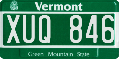 VT license plate XUQ846