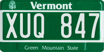 VT license plate XUQ847