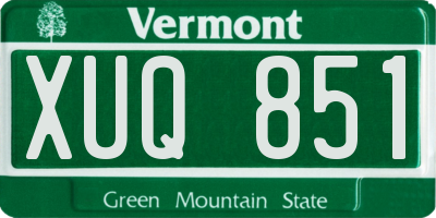 VT license plate XUQ851