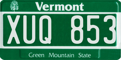 VT license plate XUQ853