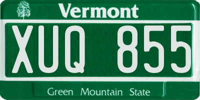 VT license plate XUQ855