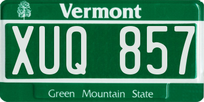 VT license plate XUQ857
