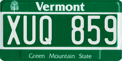 VT license plate XUQ859