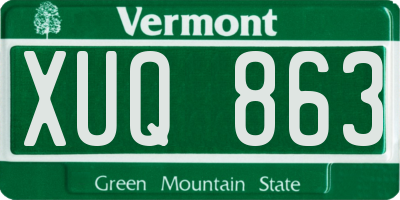 VT license plate XUQ863