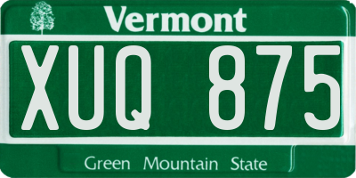 VT license plate XUQ875