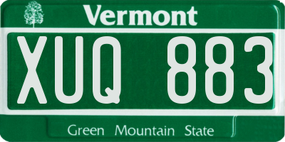 VT license plate XUQ883