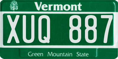 VT license plate XUQ887