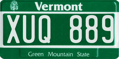 VT license plate XUQ889